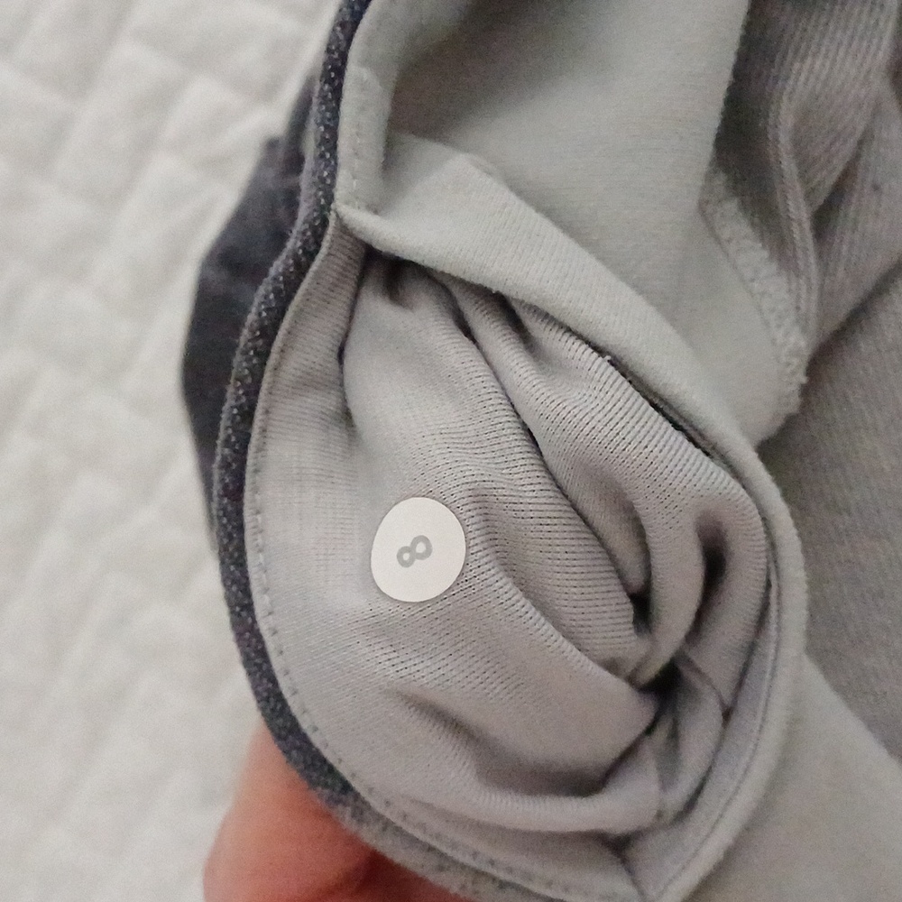 🔥🔥🔥Lululemon Wunder Under floral platoon Silver spoon cropped leggings 8 grey - Picture 10 of 13